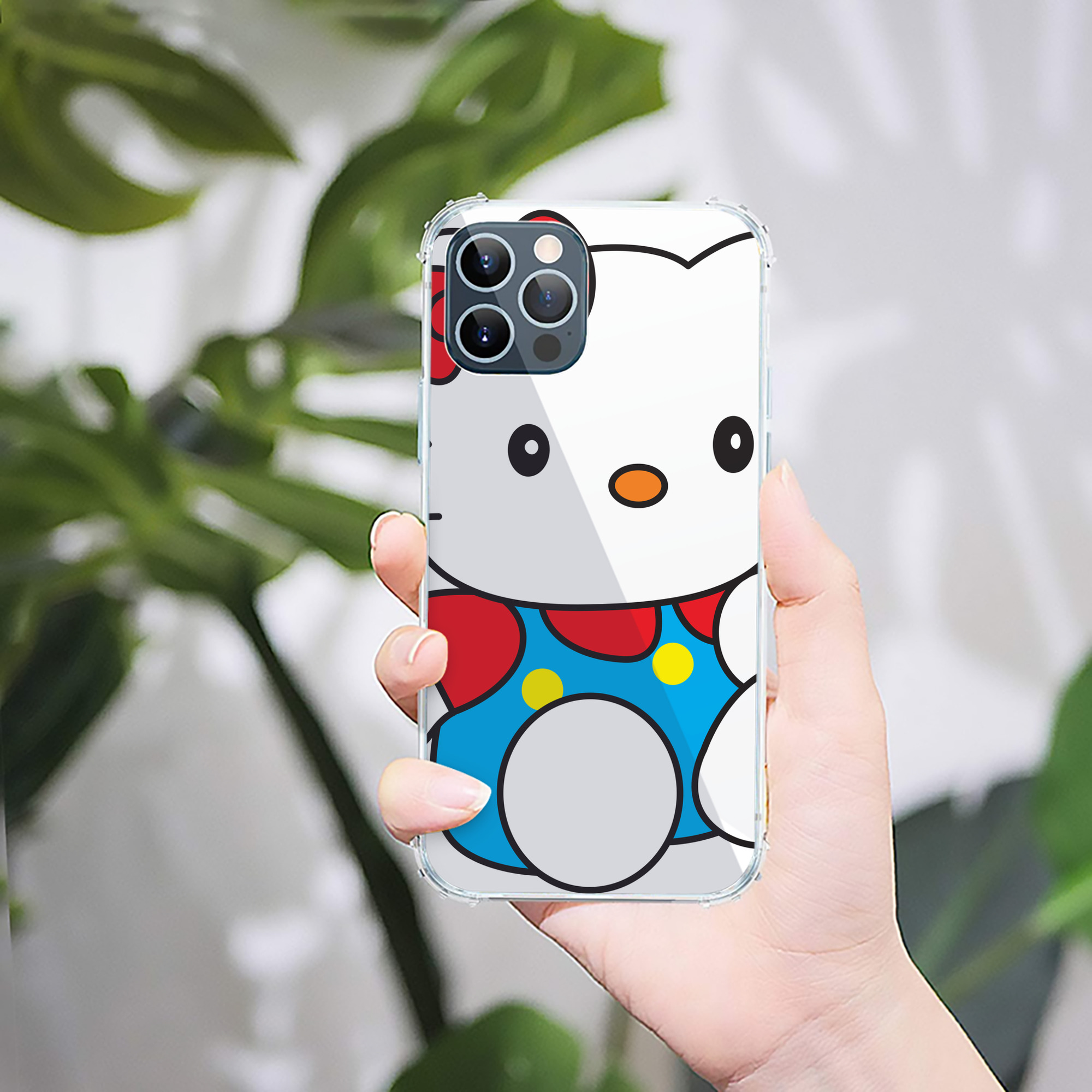 （画像用） Hello Kitty ハローキティ 【iPhone 12シリーズ対応】透明スマホケース（クリアソフトケース）
